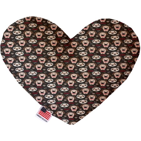 Mirage Pet Products Dapper Dogs 8 in. Stuffing Free Heart Dog Toy 1178-SFTYHT8